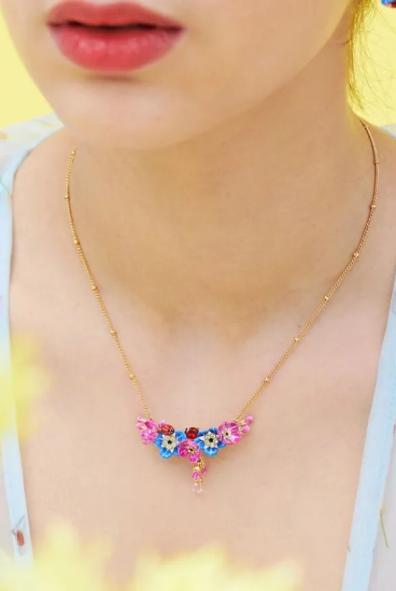 forgetmeknot_rosebud_amp__3.webp Les Néréides Forget-Me-Knot, Rosebud & Ladybird Necklace | Gifts