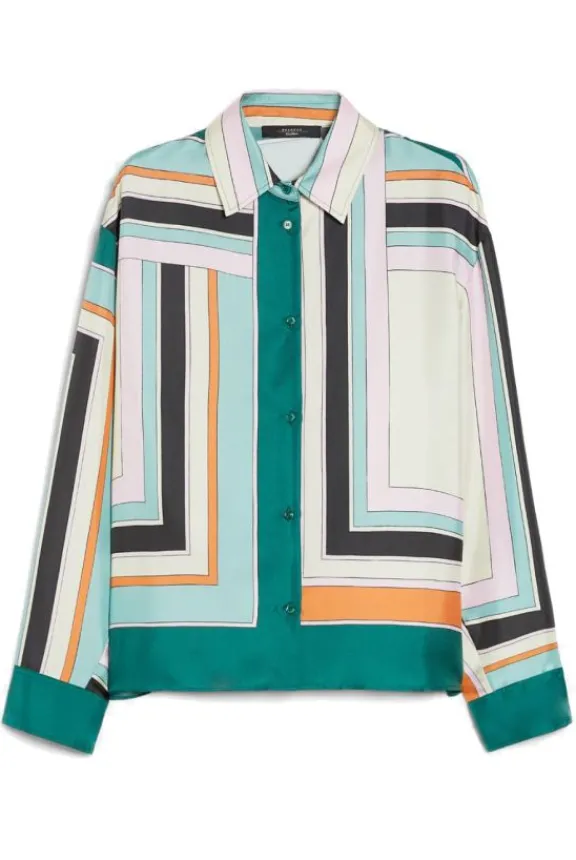 formia_silk_twill_shirt___3.webp Weekend MaxMara Formia Silk Twill Shirt - Multicolour | Suits & Co-Ordinates | Shirts And Tops