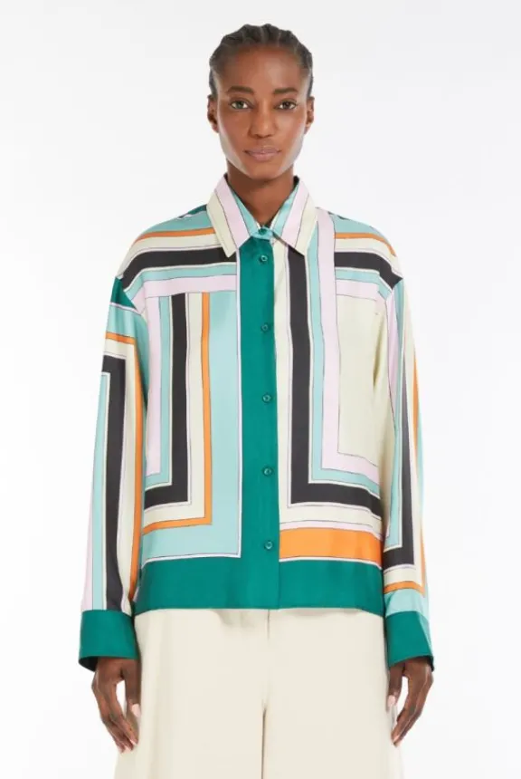 formia_silk_twill_shirt___6.webp Weekend MaxMara Formia Silk Twill Shirt - Multicolour | Suits & Co-Ordinates | Shirts And Tops