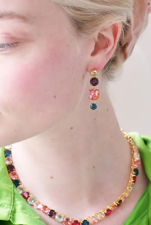 four_diamant_stone_multic_2.webp Les Néréides Four Diamanté Stone Multicoloured Clip-On Earrings | Jewellery