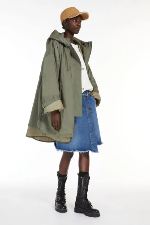 fumetto_reversible_waterr_4.webp Weekend MaxMara Fumetto Reversible Water-Repellent Cotton Parka - Kaki | Jackets And Coats