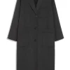 Weekend MaxMara Galosce Double-Faced Wool Coat - Dark Grey | Jackets And Coats