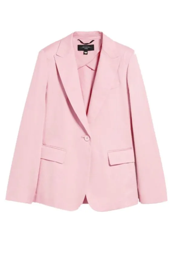 Weekend MaxMara Gelosia Cotton & Linen Blazer - Pink | Jackets And Coats