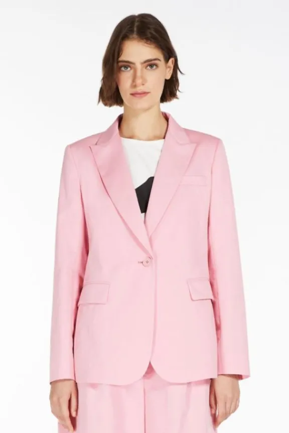 gelosia_cotton_amp_linen__3-1.webp Weekend MaxMara Gelosia Cotton & Linen Blazer - Pink | Jackets And Coats