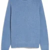 Weekend MaxMara Ghiacci Alpaca and Cotton Sweater - Light Blue | Knitwear