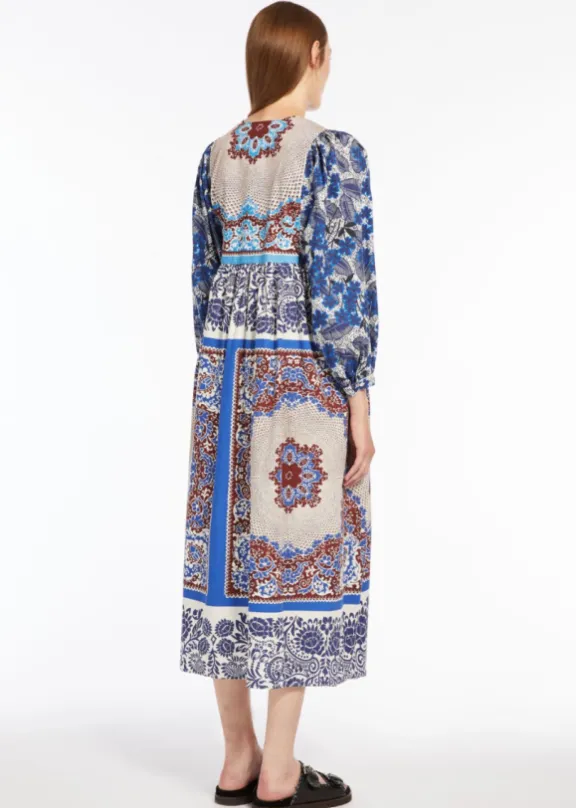 ghiotto_cotton_poplin_dre_4.webp Weekend MaxMara Ghiotto Cotton Poplin Dress - Turquoise | Dresses