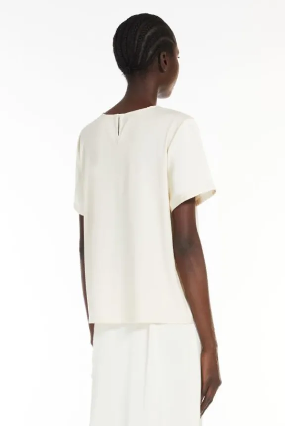 gilbert_satin_amp_jersey__6.webp Weekend MaxMara Gilbert Satin & Jersey T-Shirt - Ecru | Shirts And Tops