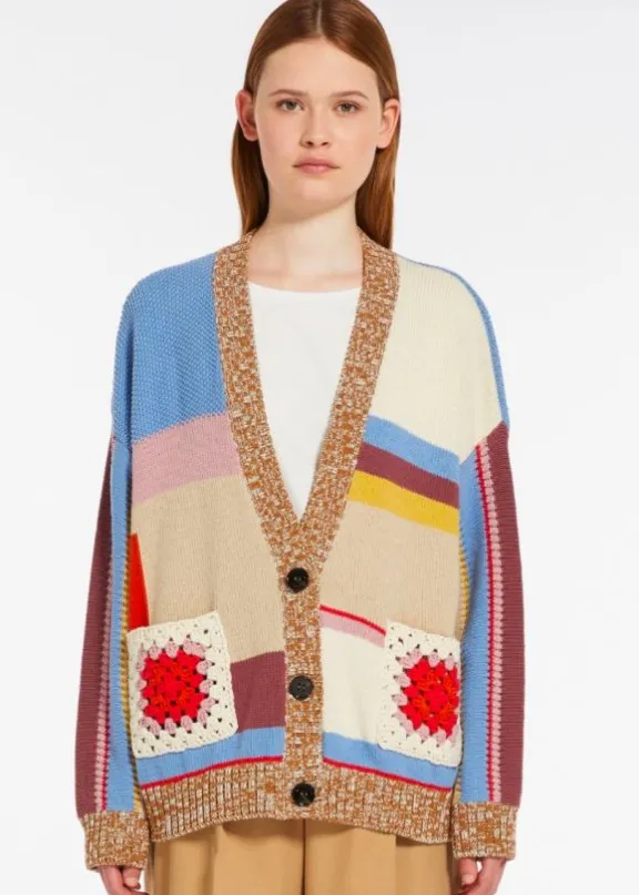 giorno_patchwork_cotton_c_2.webp Weekend MaxMara Giorno Patchwork Cotton Cardigan - Multicolour | Knitwear
