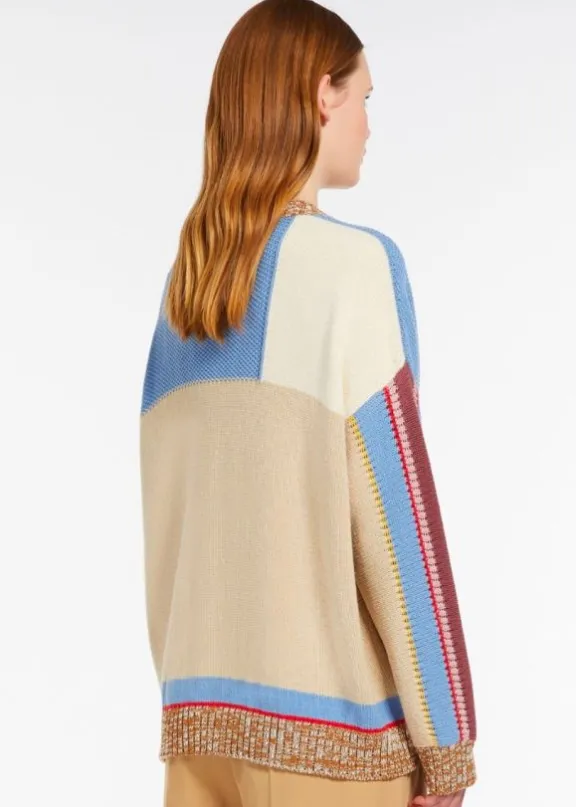 giorno_patchwork_cotton_c_4.webp Weekend MaxMara Giorno Patchwork Cotton Cardigan - Multicolour | Knitwear