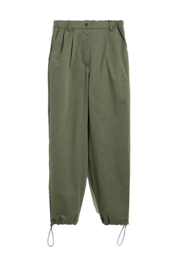 Weekend MaxMara Gitane Satin Trousers - Khaki | Trousers And Playsuits