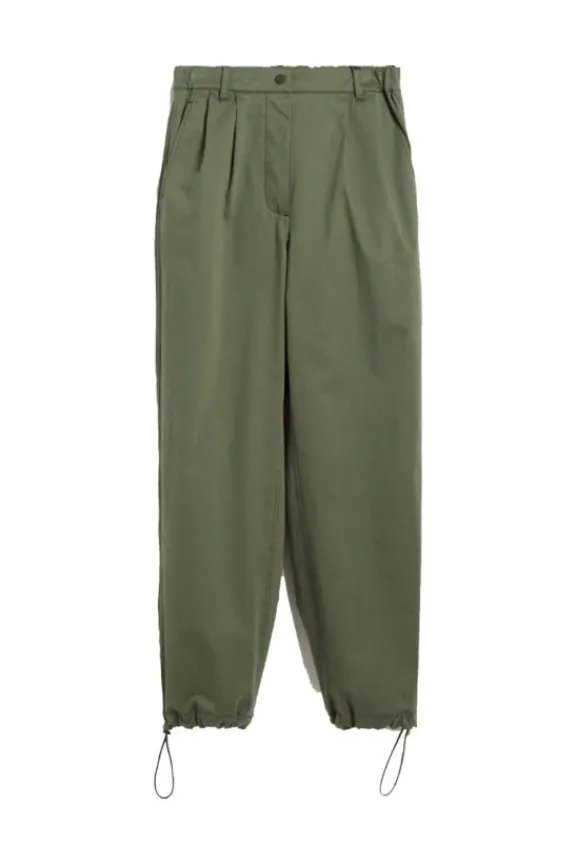 Weekend MaxMara Gitane Satin Trousers - Khaki | Trousers And Playsuits