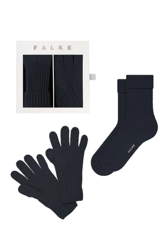 Falke Gloves & Socks Gift Set - Dark Navy | Hosiery | Hats And Gloves