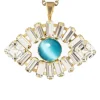 Caroline Svedbom Greek Eye Statement Necklace - Crystal/Aquamarine | Jewellery | Gifts