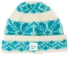 American Vintage Gylson Beanie - Ecru Jacquard Turquoise | Hats And Gloves