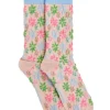 Essentiel Antwerp Hancing Jacquard Lurex Socks - Marzipan | Hosiery