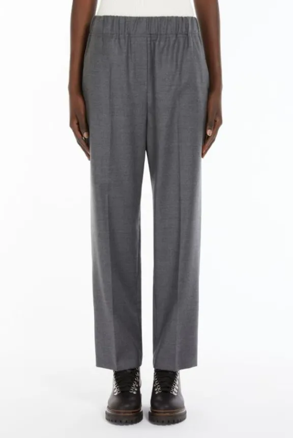 hateley_comfortfit_flanne_5.webp Weekend MaxMara Hateley Comfort-Fit Flannel Trousers - Medium Grey | Trousers And Playsuits