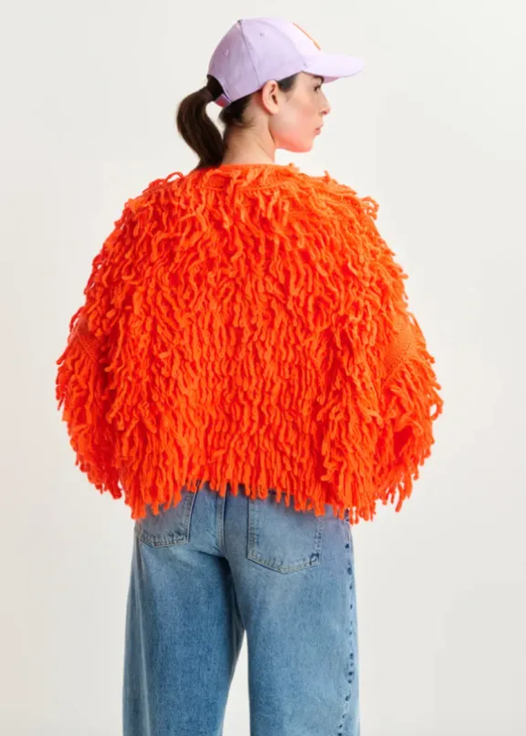 hinwood_oversized_loop_st_4.webp Essentiel Antwerp Hinwood Oversized Loop Stitch Knit - Burnt Orange | Knitwear | Jackets And Coats