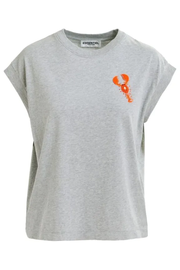 hobster_embroidered_tshir_0-1.webp Essentiel Antwerp Hobster Embroidered T-Shirt - Nimbus Cloud | Shirts And Tops