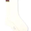 Paul Smith Imelda Signature Stripe Trim Socks - Ivory | Hosiery