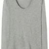 American Vintage Jacksonville Long Sleeve T-Shirt - Heather Grey | Shirts And Tops