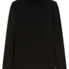 Weekend MaxMara Kiku Silk And Wool Polo-Neck Sweater - Black | Knitwear