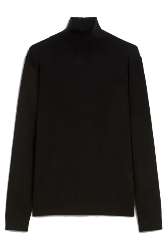 Weekend MaxMara Kiku Silk And Wool Polo-Neck Sweater - Black | Knitwear