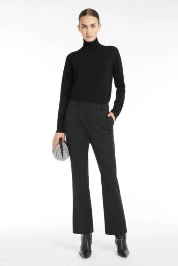kiku_silk_and_wool_polone_3.webp Weekend MaxMara Kiku Silk And Wool Polo-Neck Sweater - Black | Knitwear