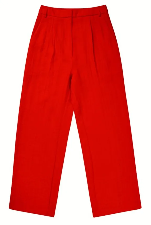 Munthe Kosmila Trousers - Red | Trousers And Playsuits | Suits & Co-Ordinates