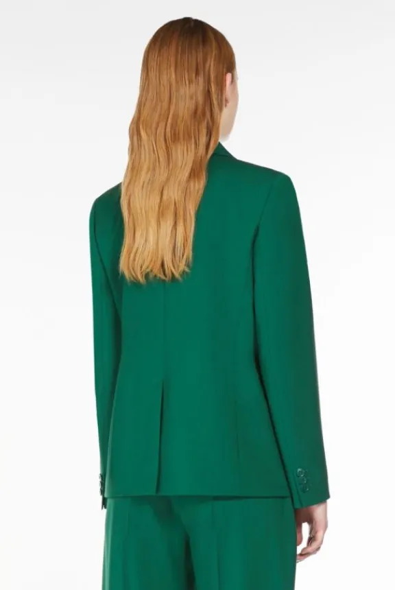 lamine_natural_stretch_wo_3.webp Weekend MaxMara Lamine Natural Stretch Wool Blazer - Green | Suits & Co-Ordinates | Jackets And Coats