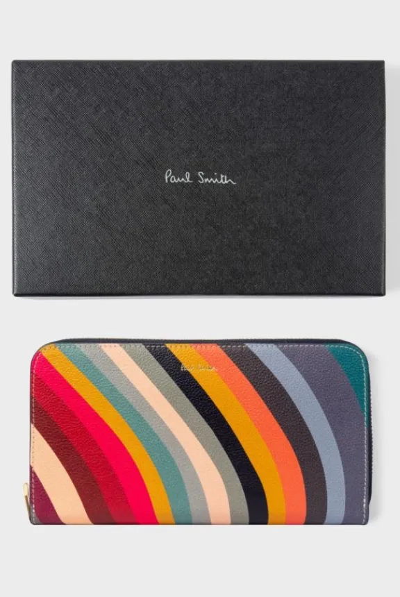 large_swirl_ziparound_pur_4.webp Paul Smith Large 'Swirl' Zip-Around Purse | Gifts | Bags And Purses
