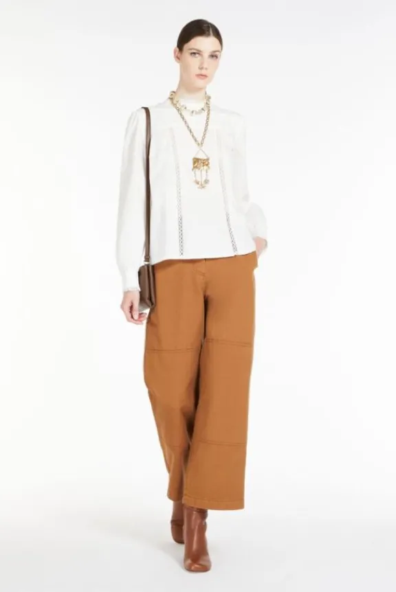 laringe_cotton_poplin_blo_4.webp Weekend MaxMara Laringe Cotton Poplin Blouse - White | Shirts And Tops