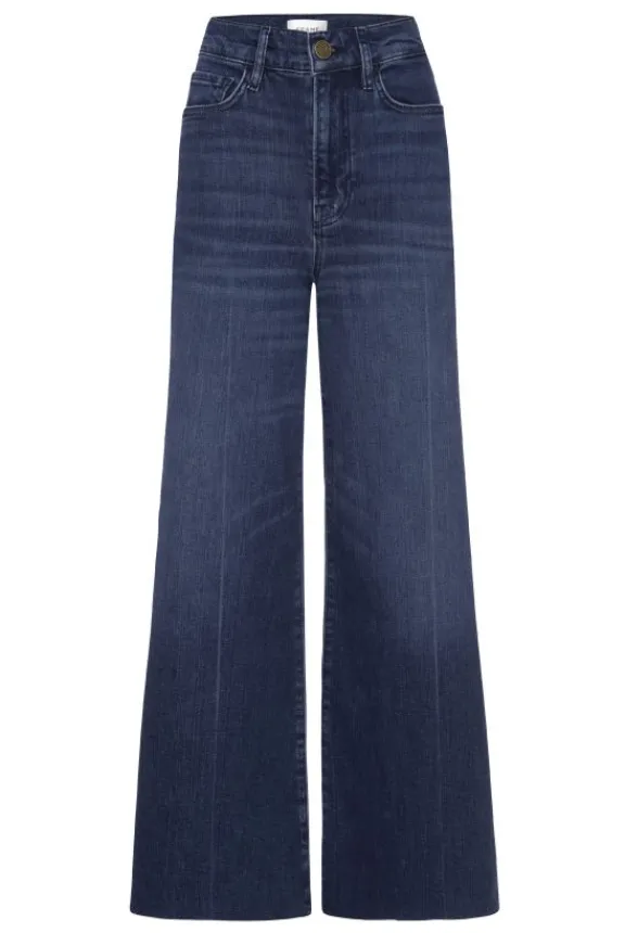 Frame Le Palazzo Crop Raw Fray - Calvin | Trousers And Playsuits | Jeans