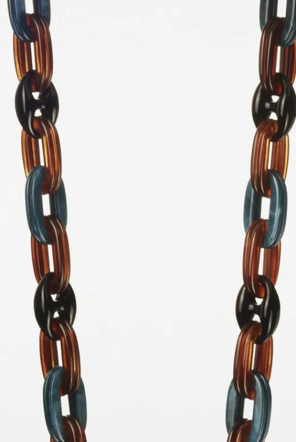 lea_chain_cm_resin_gold_c_2.webp La Coque Française Lea Chain 120cm Resin Gold Carabiners - Blue | Phone Accessories | Gifts