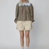 Stella Nova Leopard Blouse with Embroidery - Leopard | Shirts And Tops
