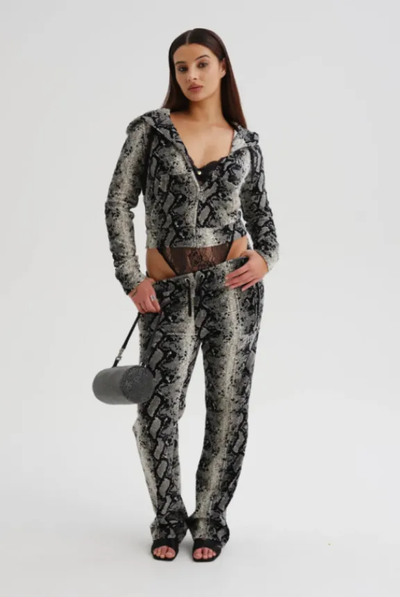 madison_classic_velour_ho_8.webp Juicy Couture Madison Classic Velour Hoodie - Beige Snake Print | Suits & Co-Ordinates | Shirts And Tops