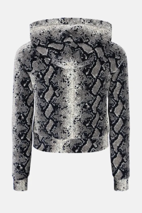 madison_classic_velour_ho_9.webp Juicy Couture Madison Classic Velour Hoodie - Beige Snake Print | Suits & Co-Ordinates | Shirts And Tops