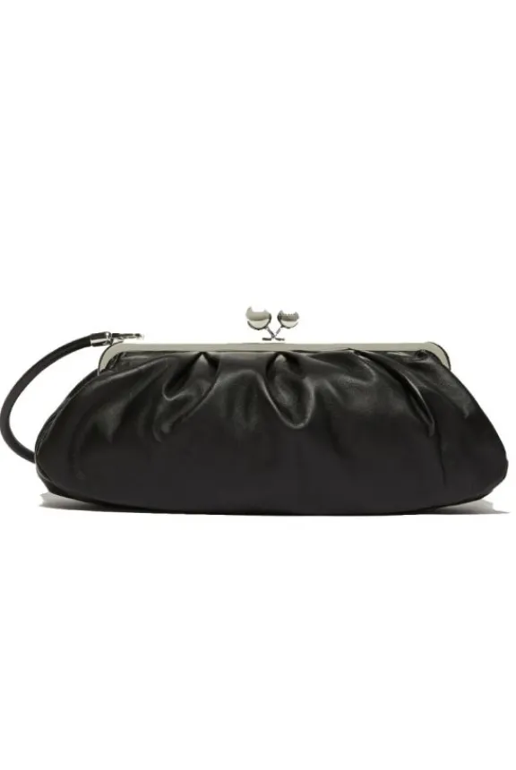 Weekend MaxMara Marche Large Pasticcino in Nappa Leather - Black | Bags And Purses