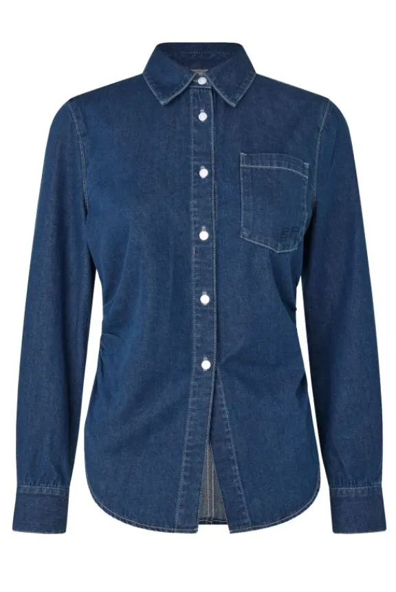 maria_shirt__light_worn_d_2.webp Baum Und Pferdgarten Maria Shirt - Light Worn Denim | Suits & Co-Ordinates | Shirts And Tops