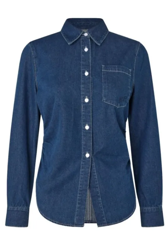 maria_shirt__light_worn_d_4.webp Baum Und Pferdgarten Maria Shirt - Light Worn Denim | Suits & Co-Ordinates | Shirts And Tops