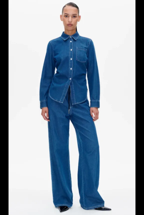 maria_shirt__light_worn_d_5.webp Baum Und Pferdgarten Maria Shirt - Light Worn Denim | Suits & Co-Ordinates | Shirts And Tops