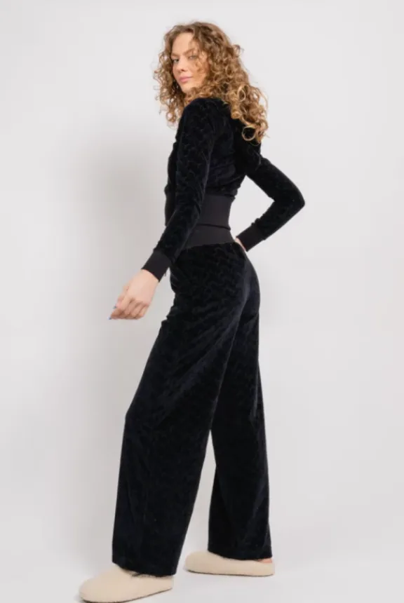 marissa_classic_velour_ho_6.webp Juicy Couture Marissa Classic Velour Hoodie - Black Monogram | Suits & Co-Ordinates | Shirts And Tops