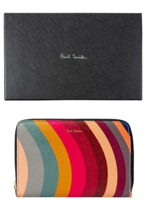 medium_swirl_ziparound_pu_6.webp Paul Smith Medium 'Swirl' Zip-Around Purse | Gifts | Bags And Purses