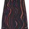 Paul Smith Midnight Swirl Satin Gerogette Shirt - Navy | Shirts And Tops