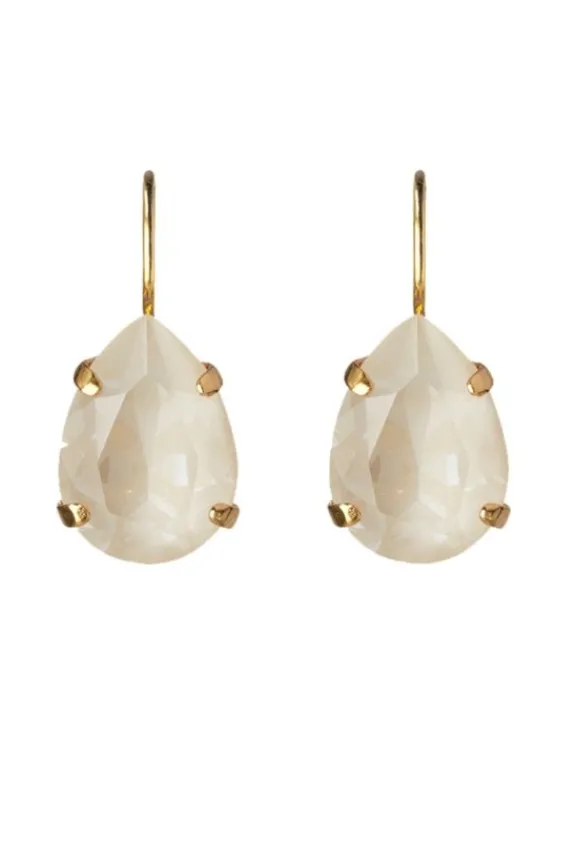 Caroline Svedbom Mini Drop Clasp Earrings - Gold/Linen Ignite | Jewellery | Gifts