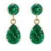 Caroline Svedbom Mini Drop Earrings - Gold/Majestic Green | Jewellery