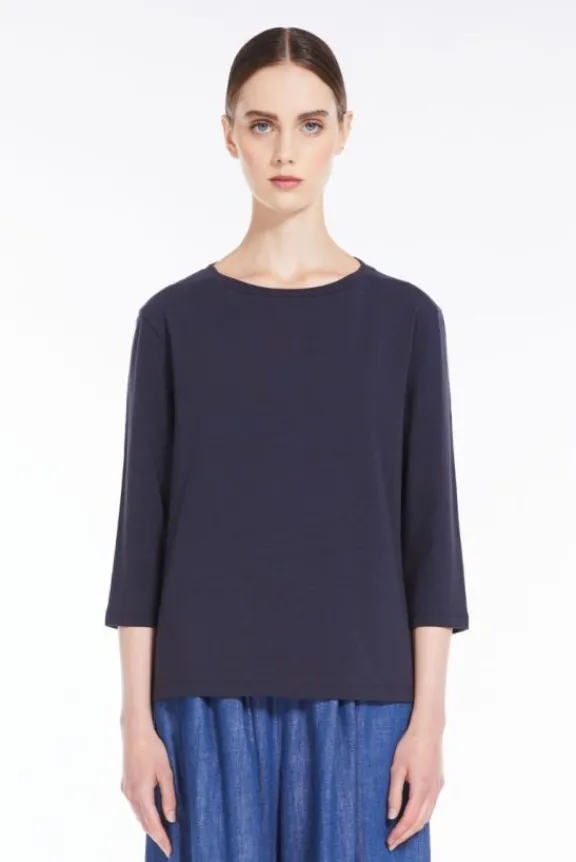 multia_jersey_tshirt__nav_4.webp Weekend MaxMara Multia Jersey T-Shirt - Navy | Shirts And Tops