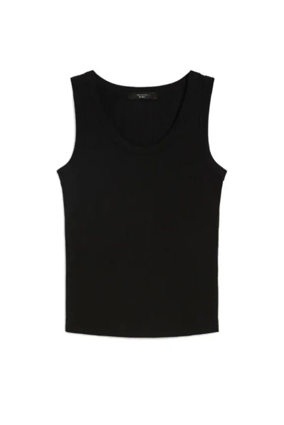 multic_sleeveless_top__bl_3.webp Weekend MaxMara Multic Sleeveless Top - Black | Shirts And Tops