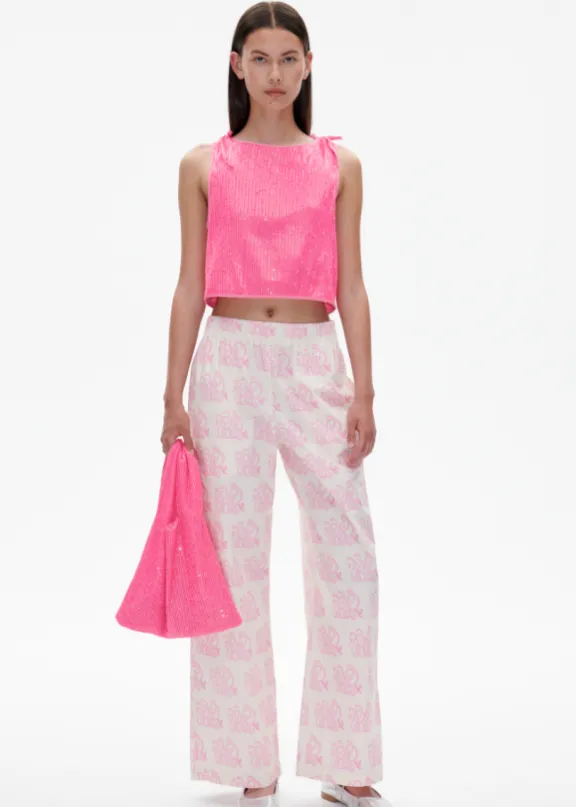 nala_trousers__lilac_mono_5.webp Baum Und Pferdgarten Nala Trousers - Lilac Monogram | Trousers And Playsuits | Suits & Co-Ordinates