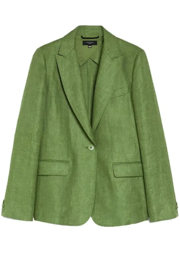 Weekend MaxMara Nalut Washed Linen Blazer - Green | Suits & Co-Ordinates | Jackets And Coats