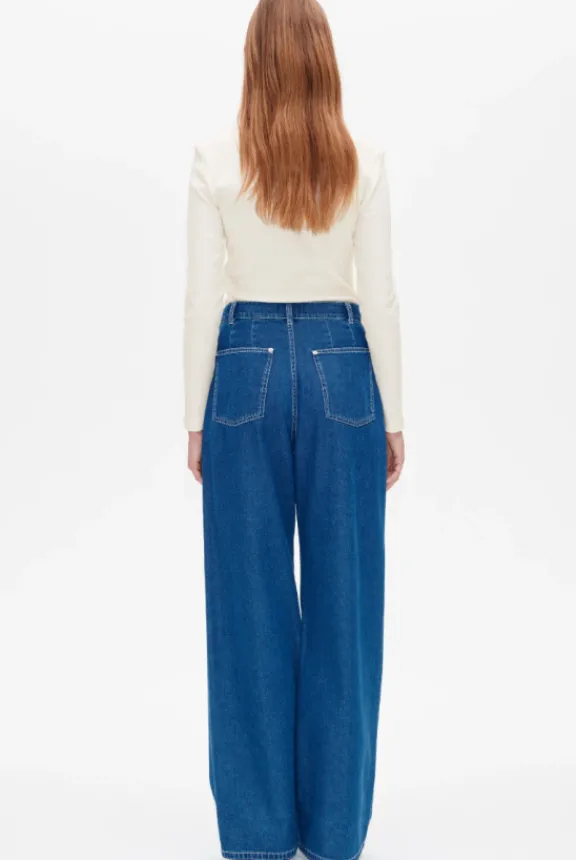 nanny_trousers__light_wor_6.webp Baum Und Pferdgarten Nanny Trousers - Light Worn Denim | Trousers And Playsuits | Suits & Co-Ordinates